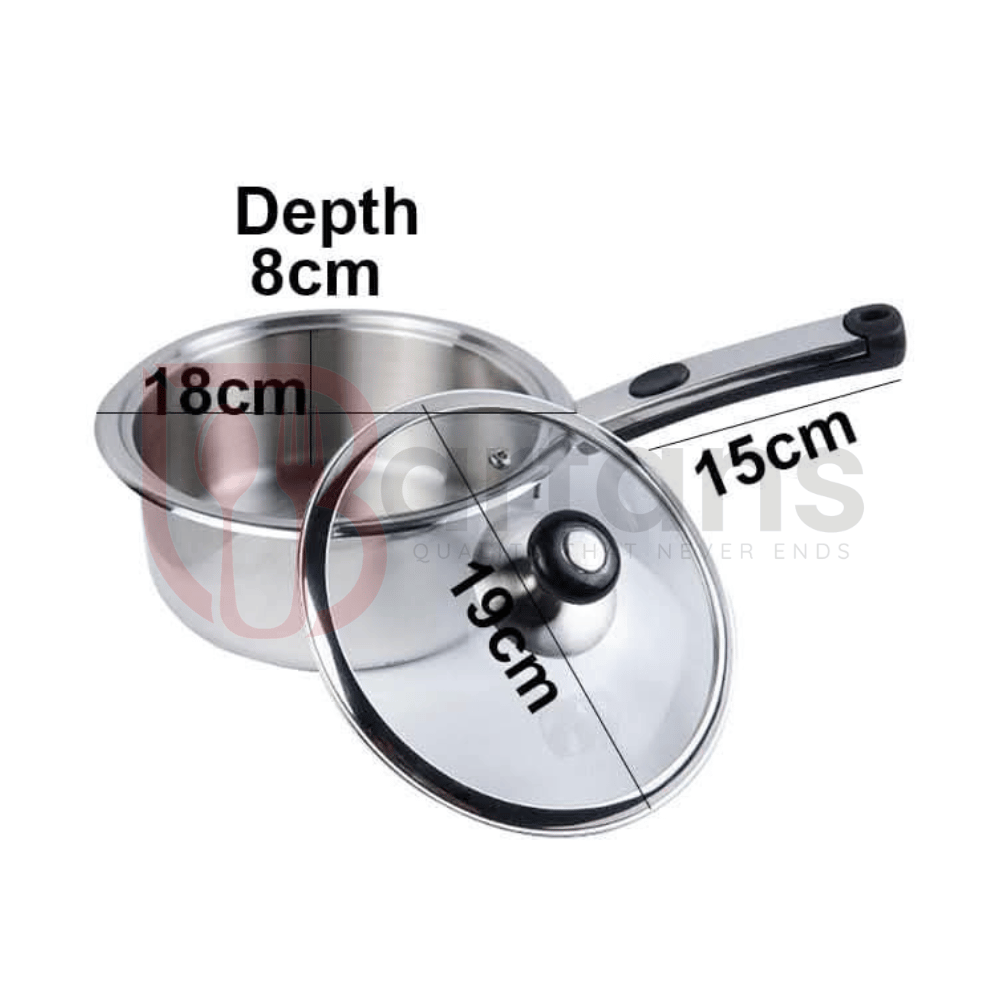 Alpha Stainless Steel Encapsulated Bottom Cookware 12PCS Giftsets