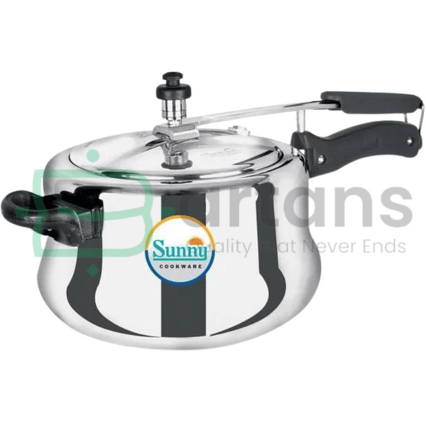 Sunny Indian Hard Anodised Aluminum 5L Premium Belly Style Pressure Cookers.
