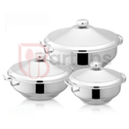 Royal Stainless Steel Premium Quality 03PCS Hotpots Sets
