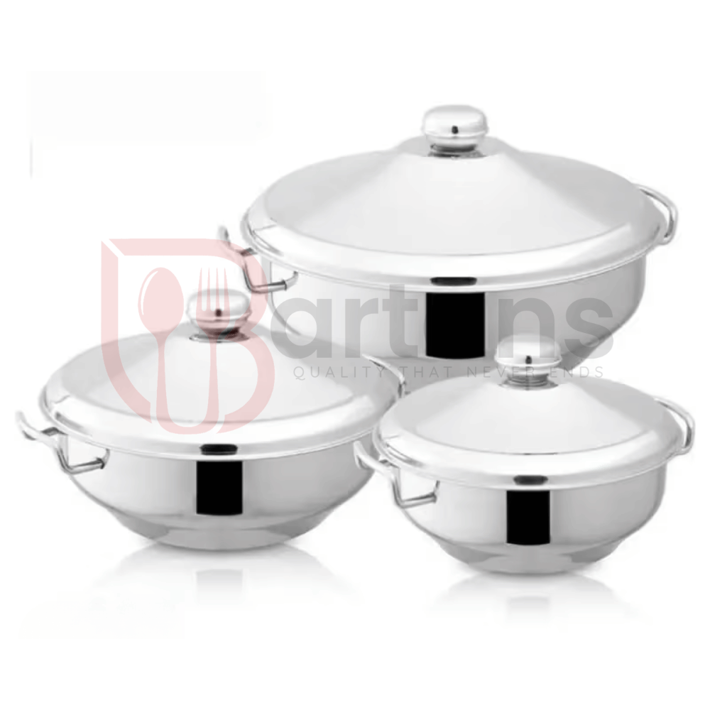 Royal Stainless Steel Premium Quality 03PCS Hotpots Sets