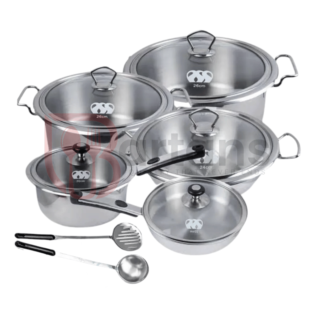 Alpha Stainless Steel Encapsulated Bottom Cookware 12PCS Giftsets