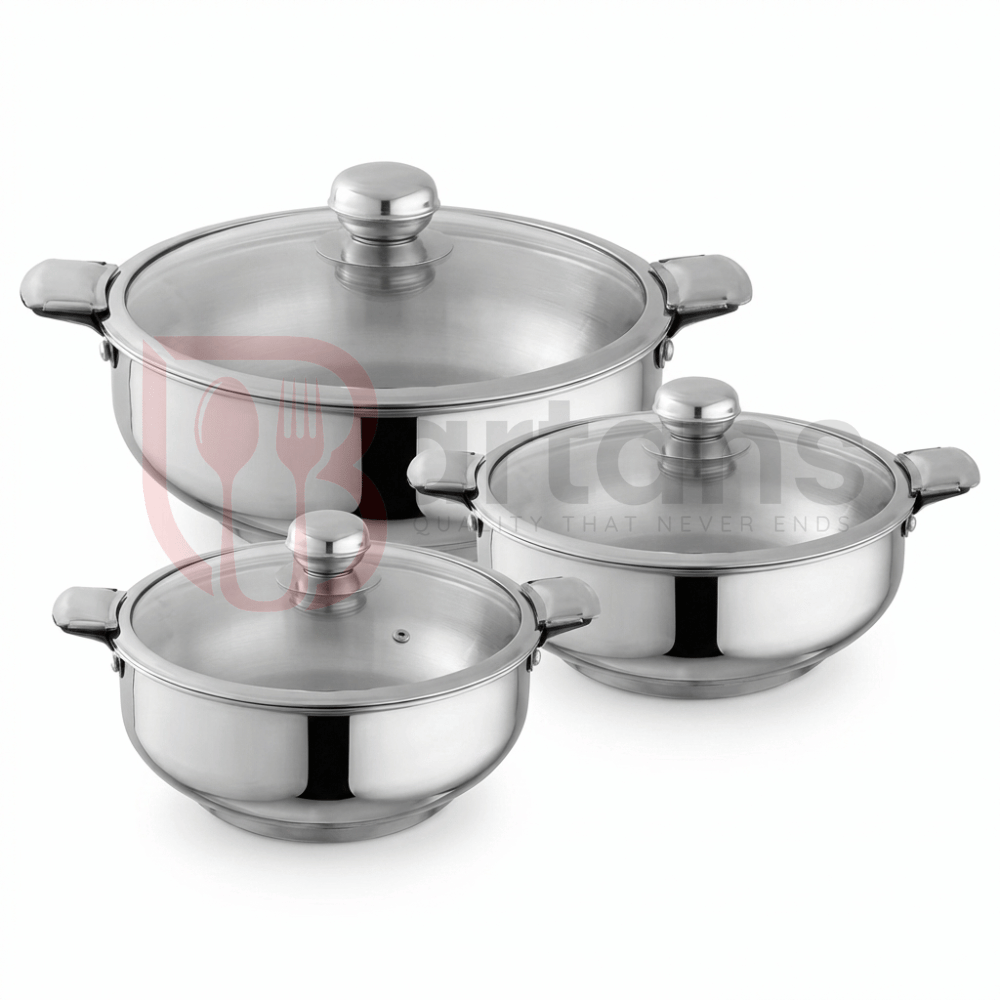 Max Stainless Steel Premium Quality 03PCS Hotpots Sets