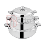 Rex Stainless Steel Premium Quality 03PCS Hotpots Sets
