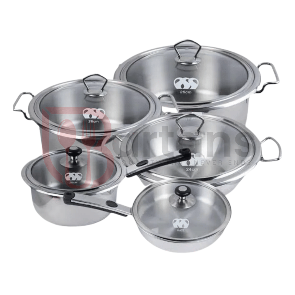 Alpha Stainless Steel Encapsulated Bottom Cookware 12PCS Giftsets
