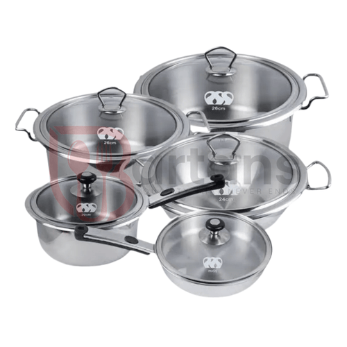 Alpha Stainless Steel Encapsulated Bottom Cookware 12PCS Giftsets