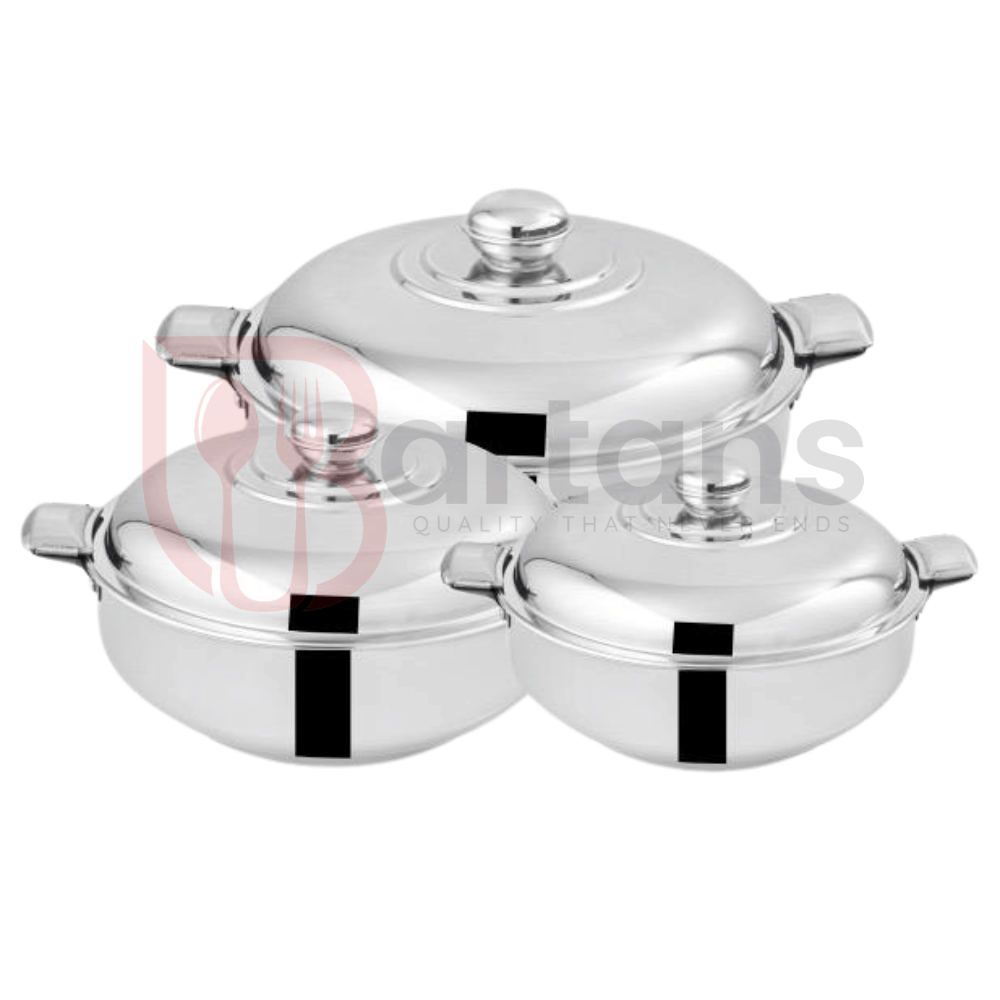 Rex Stainless Steel Premium Quality 03PCS Hotpots Sets