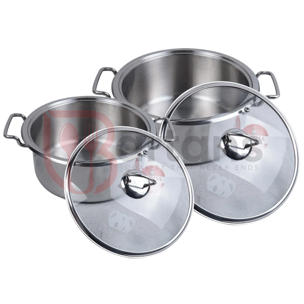Alpha Stainless Steel Encapsulated Bottom Cookware 12PCS Giftsets