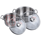 Alpha Stainless Steel Encapsulated Bottom Cookware 12PCS Giftsets