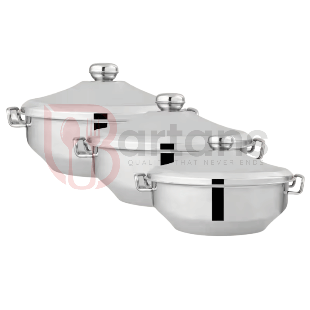 Royal Stainless Steel Premium Quality 03PCS Hotpots Sets