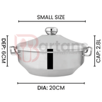 Royal Stainless Steel Premium Quality 03PCS Hotpots Sets