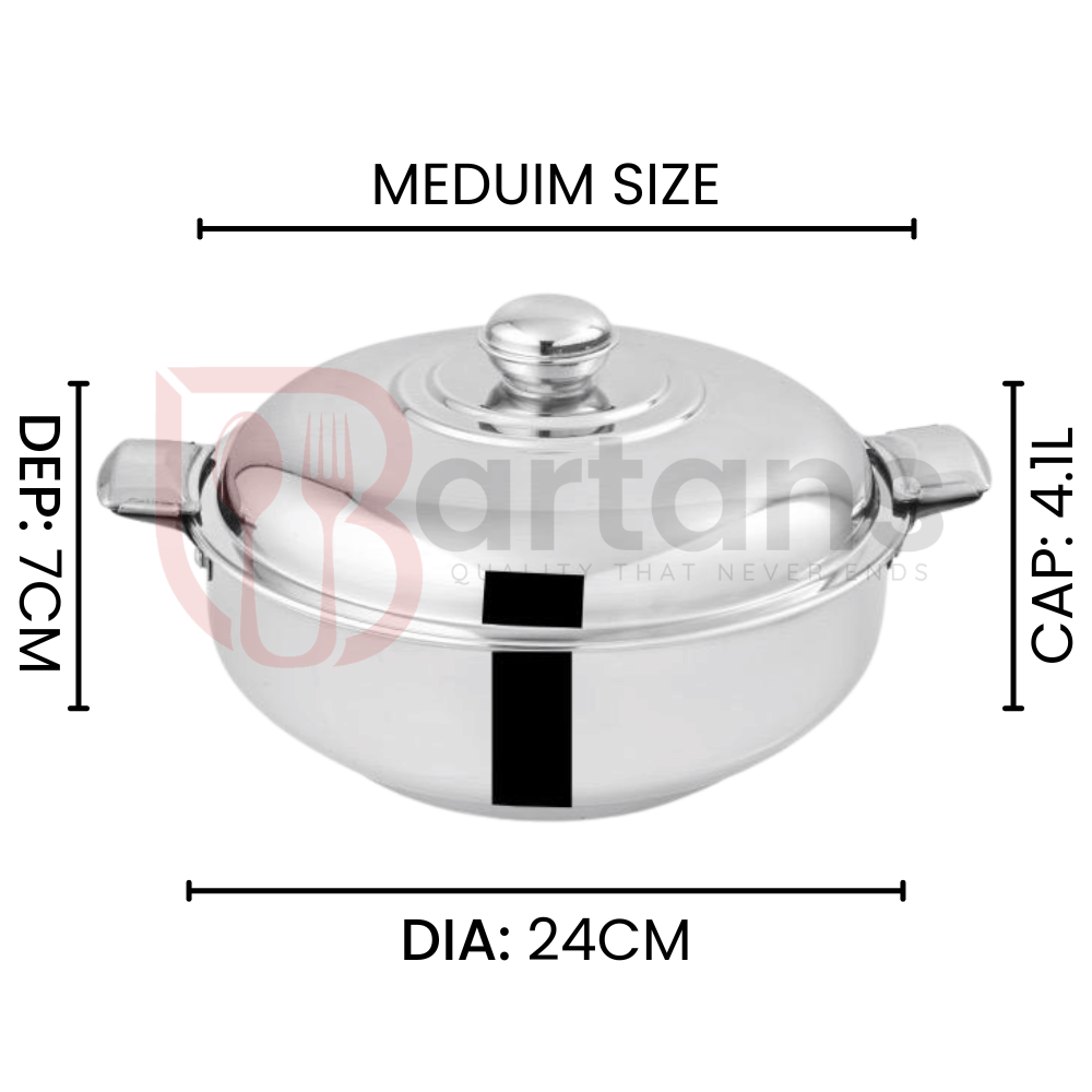 Rex Stainless Steel Premium Quality 03PCS Hotpots Sets