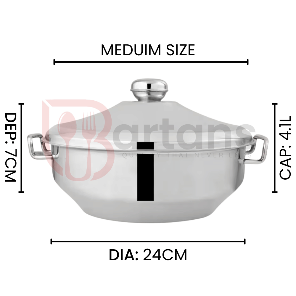 Royal Stainless Steel Premium Quality 03PCS Hotpots Sets