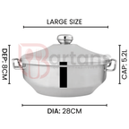 Royal Stainless Steel Premium Quality 03PCS Hotpots Sets
