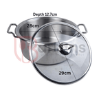 Alpha Stainless Steel Encapsulated Bottom Cookware 12PCS Giftsets
