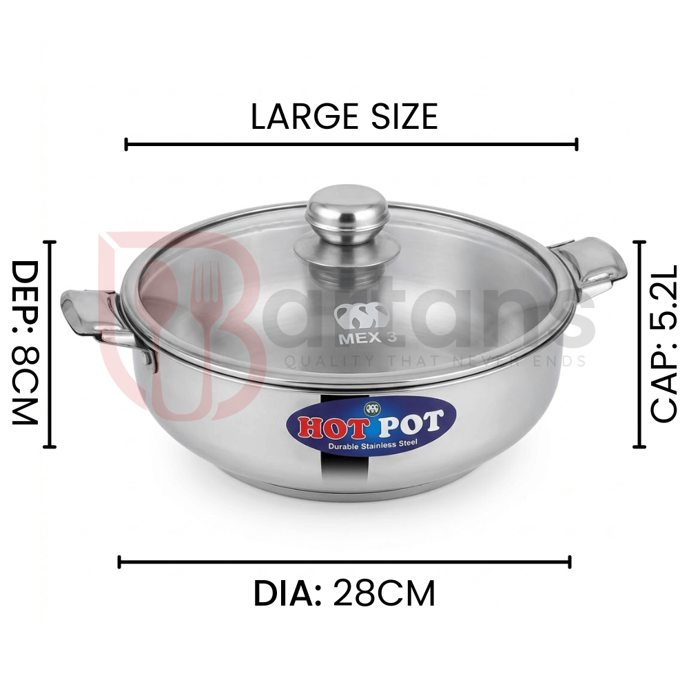Max Stainless Steel Premium Quality Double Case Hotpots